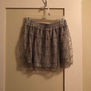 Sparkly Gray Beaded Skirt